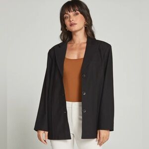 7 DIAMONDS Infinity Boyfriend Blazer Black Size Small NWT